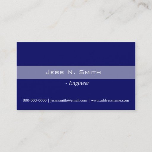 Customizable Plain,simple,elegant blue business card.
