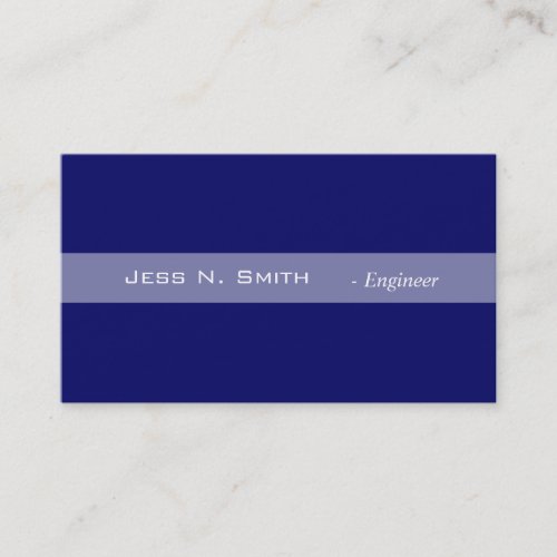 Plain,simple,elegant blue business card.