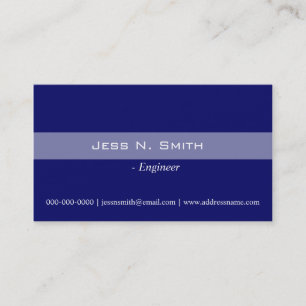 Plain,simple,elegant blue business card. card