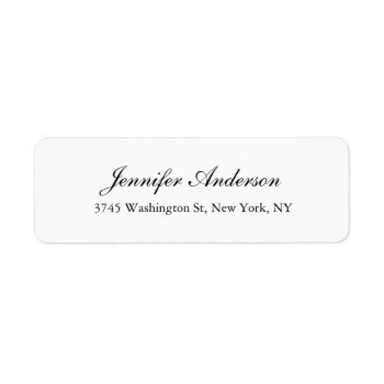 Plain Simple Elegant Classical Calligraphy Label by made_in_atlantis at Zazzle