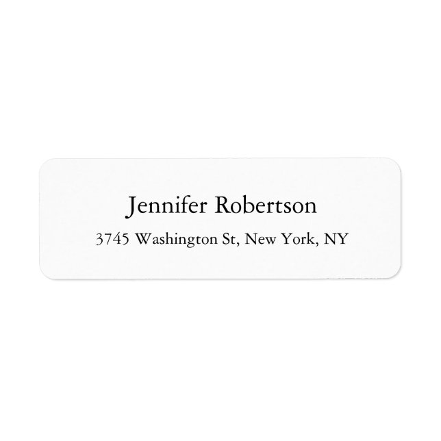 Plain Simple Elegant Classical Minimalist Label (Front)