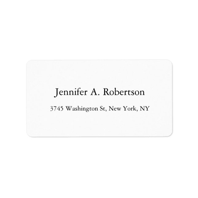 Plain Simple Elegant Classical Minimalist Label (Front)