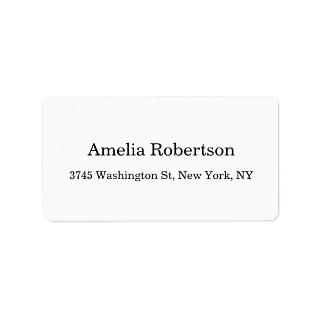 Plain Simple Elegant Classical Minimalist Label (Front)