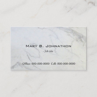 Plain,simple,elegant marble  business card. card