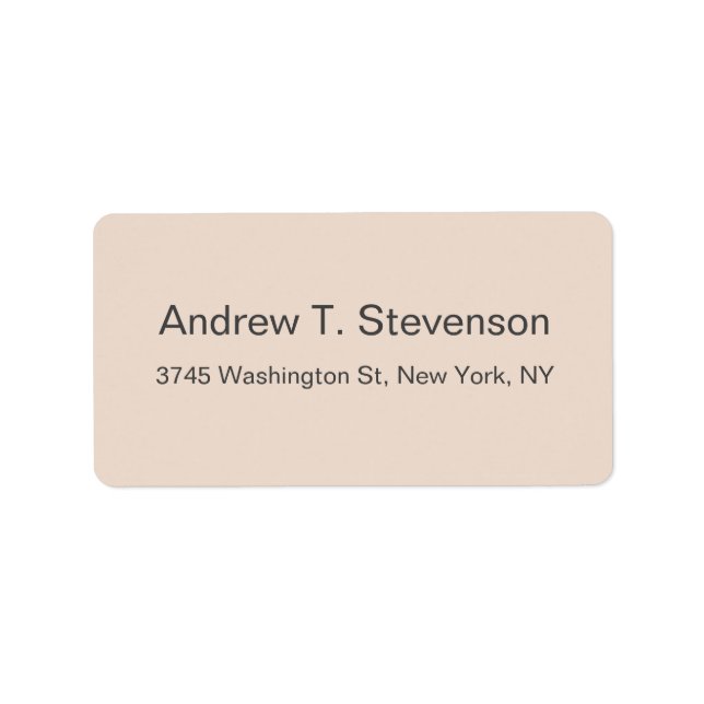 Plain Simple Elegant Modern Minimalist Label (Front)