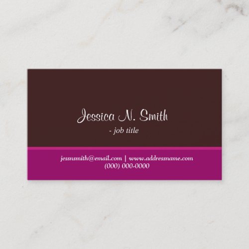 Plain,simple,elegant purple business card.
