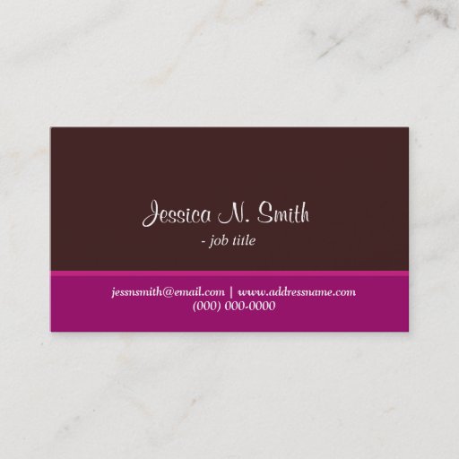 Customizable Plain,simple,elegant purple business card.