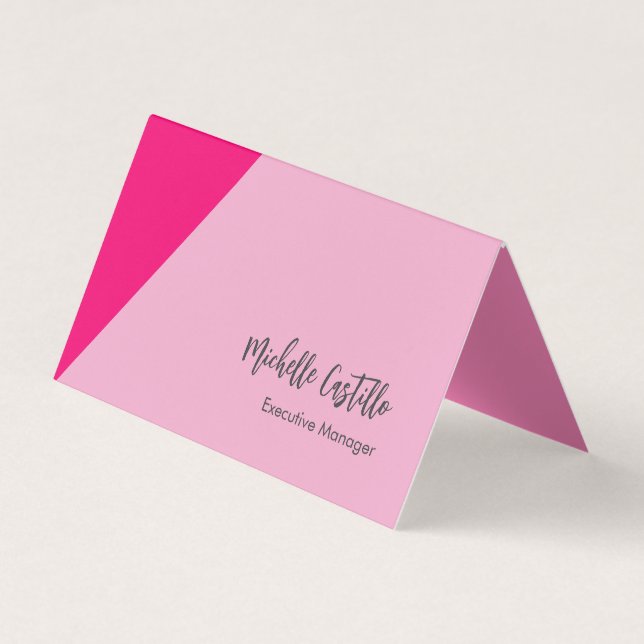 Plain Simple Feminine Minimalist Calligraphy  Business Card (Front)