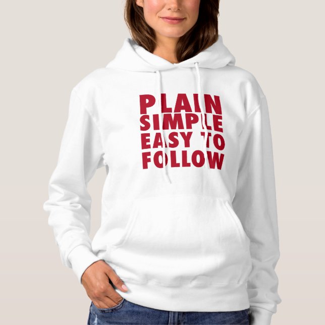 Plain Simple Girls Women T-shirt Top (Front)
