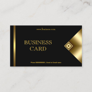 Plain Simple Gold Black Elegant Classy 4a Business Card