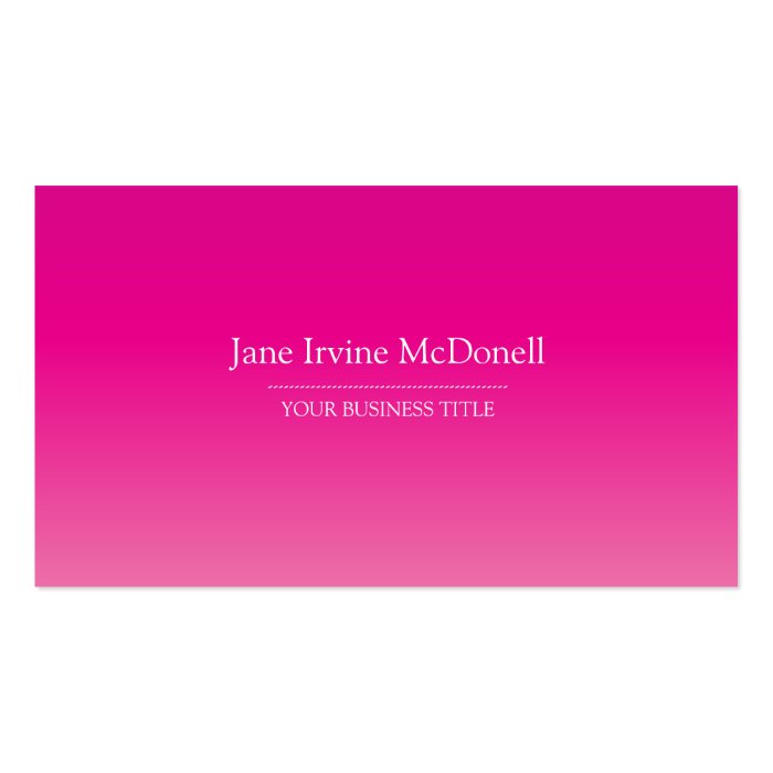 Plain & Simple Gradient Pink Business Card