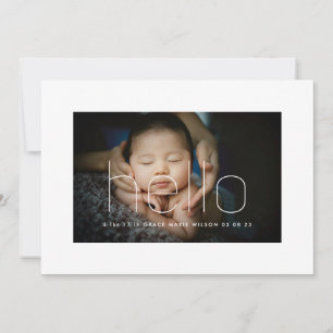 plain simple hello frame photo birth