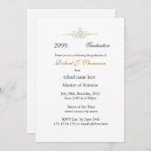 Plain, simple high achievement graduation invitation (Front/Back)