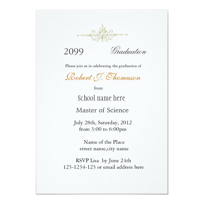 Plain Simple High Achievement Graduation Invitation Zazzle Com