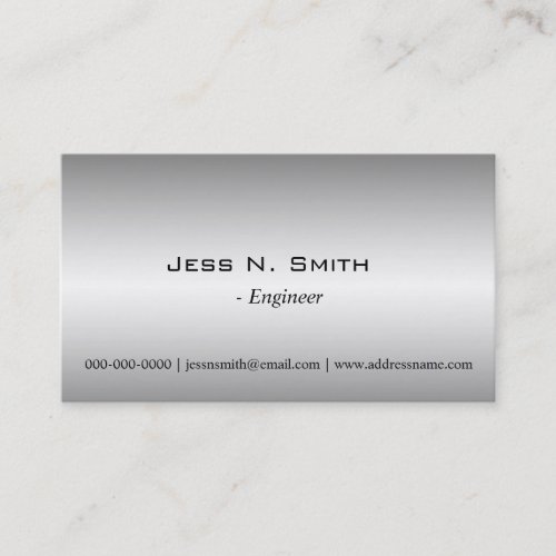 Plain,simple,metal shining business card.