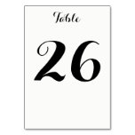 [ Thumbnail: Plain, Simple, Minimal, Elegant Black & White Table Number ]