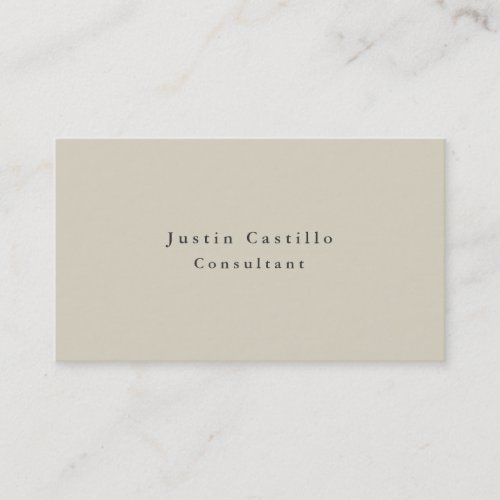 Plain Simple Minimalist Design Business Card