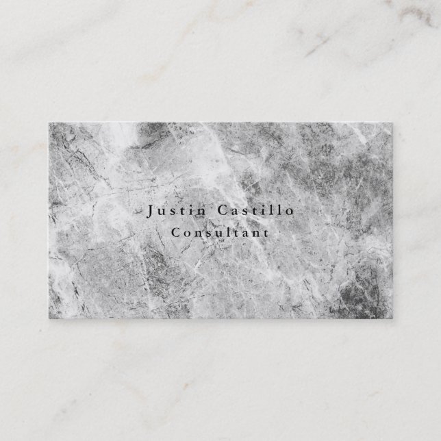 Plain Simple Minimalist Design Gray  Business Card (Front)