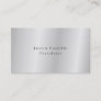 Plain Simple Minimalist Design Silver Gray Business Card