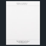 Plain Simple Minimalist Modern Professional Letterhead<br><div class="desc">You can change the fonts,  colors,  backgorund with easy to use tool.</div>