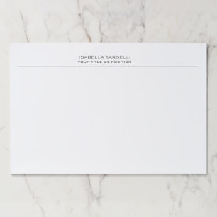 Plain Simple Minimalist Modern Professional Paper Pad