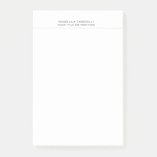 Plain Simple Minimalist Modern Professional Post-it Notes