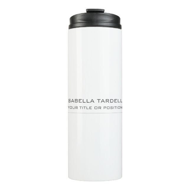 Plain Simple Minimalist Modern Professional Thermal Tumbler (Front)