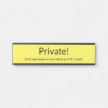 [ Thumbnail: Plain, Simple & Minimalist "Private!" Sign ]