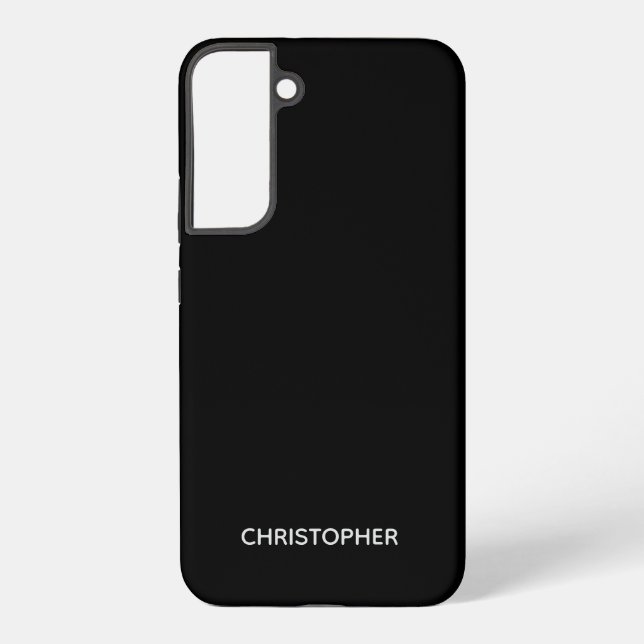 Plain Simple Personalized Black Samsung Galaxy Case (Back)