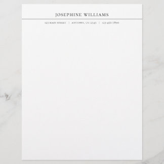 Plain Simple Personalized Letterhead