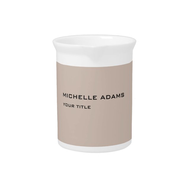 Plain Simple Professional Modern Beverage Pitcher (Front)