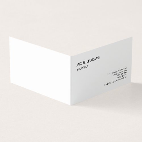Plain Simple Professional Modern Business Card