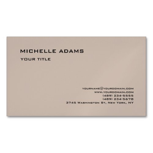 Plain Simple Professional Modern Business Card Magnet