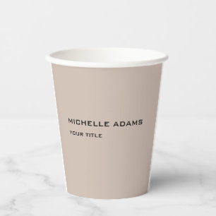 Plain Simple Professional Modern Paper Cups