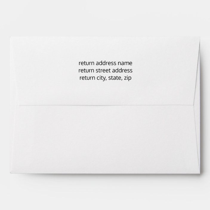 Plain Simple Return Address Envelope Template Zazzle