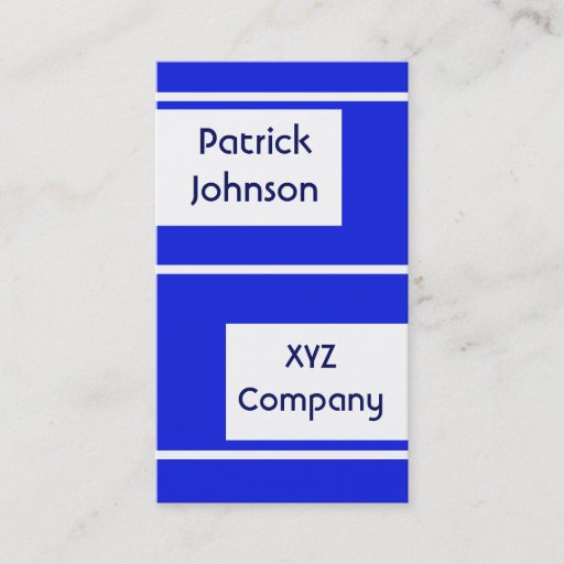 Customizable plain simple royal blue business card templates
