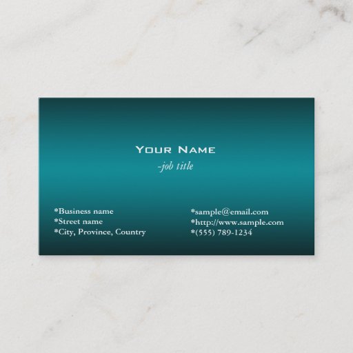 Customizable plain, simple, shining dark blue business card template