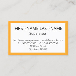 Plain & Simple Supervisor Business Card