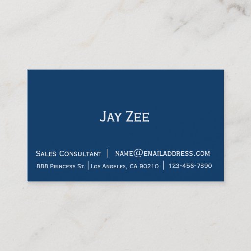 Customizable Plain simple two tone business card
