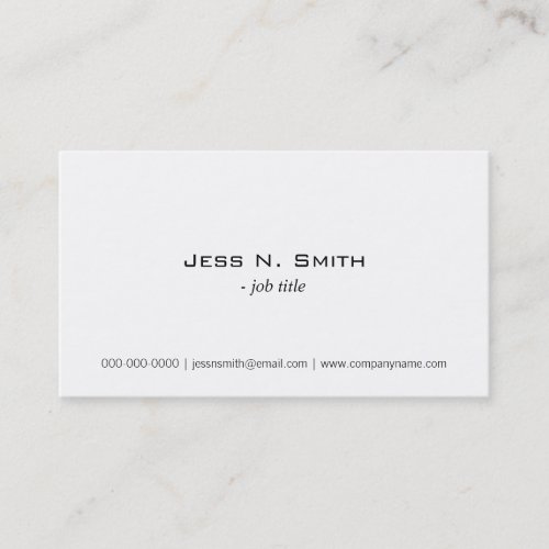 Plain,simple business card