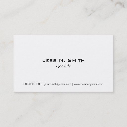 Customizable Plain,simple business card