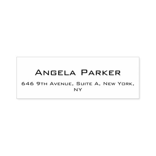 Plain Simple White Professional Modern Minimalist Self_inking Stamp