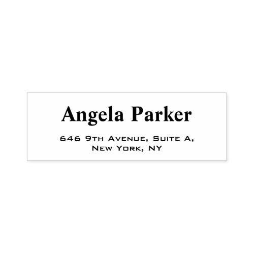 Plain Simple White Professional Modern Self_inking Stamp