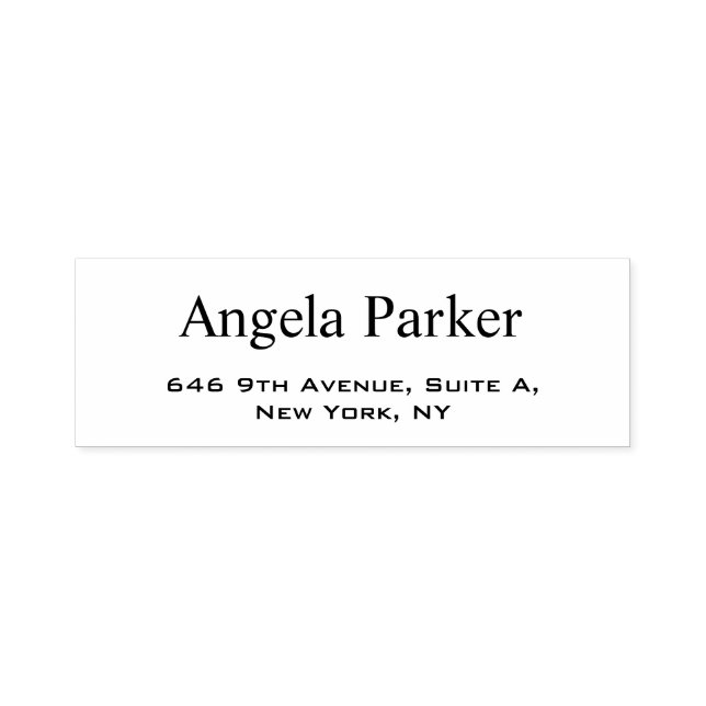 Plain Simple White Professional Modern Self-inking Stamp (Design)