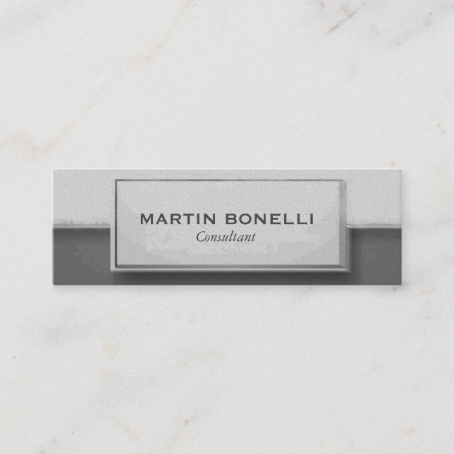 Plain Slim Grey Pattern Modern Business Card (Front)