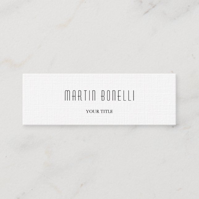 Plain Slim Professional Business Card (Front)