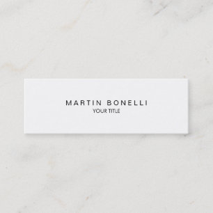 Plain Slim Professional White Color Business Card
