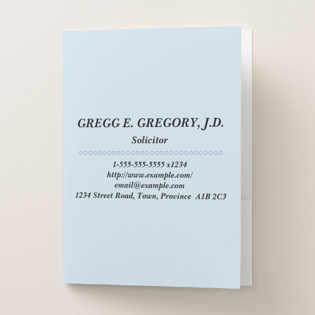 Plain Solicitor Pocket Folder (Front)