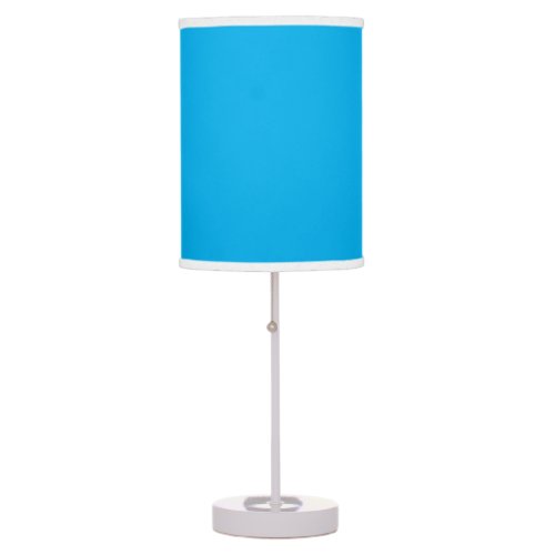 Plain solid bright blue monochromatic lamp