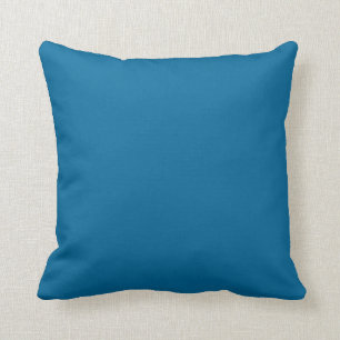 Plain solid color blue pillow